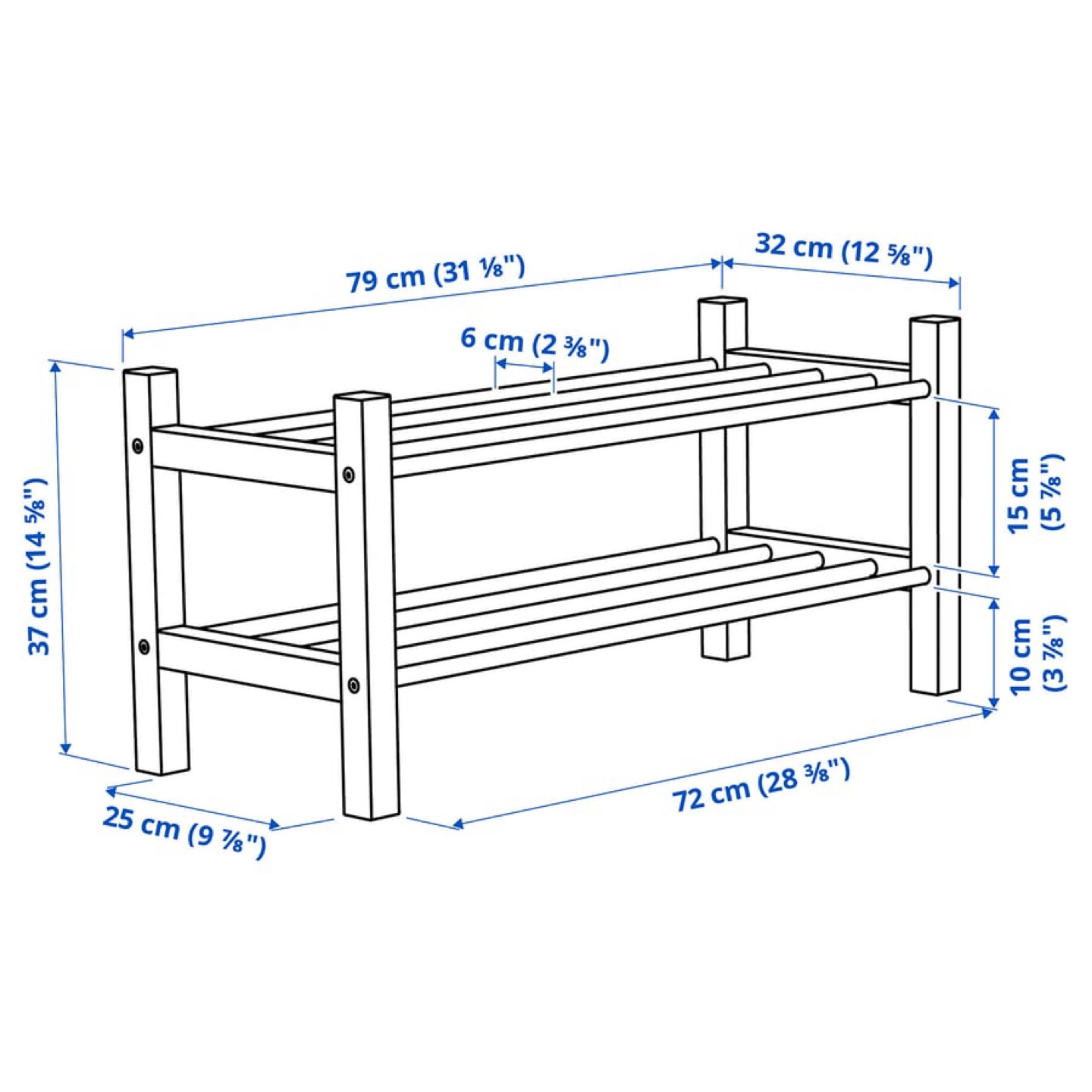 Ikea Shoe Rack - Black with shoe tray - photo 3