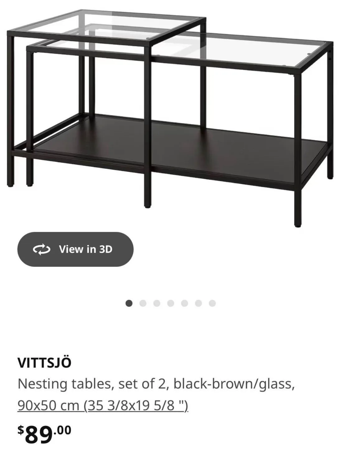 IKEA VITTSJÖ Nesting Tables - Set of 2