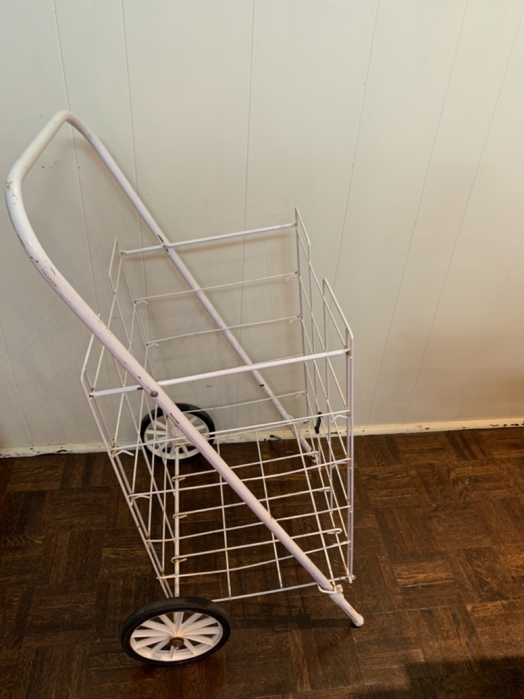 White Metal Shopping Cart - photo 3
