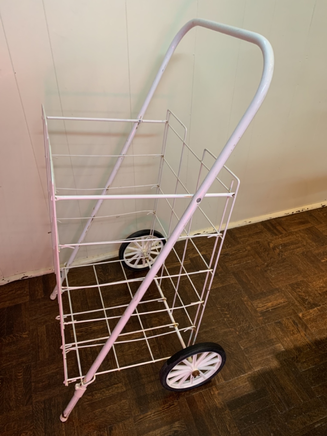 White Metal Shopping Cart - photo 4