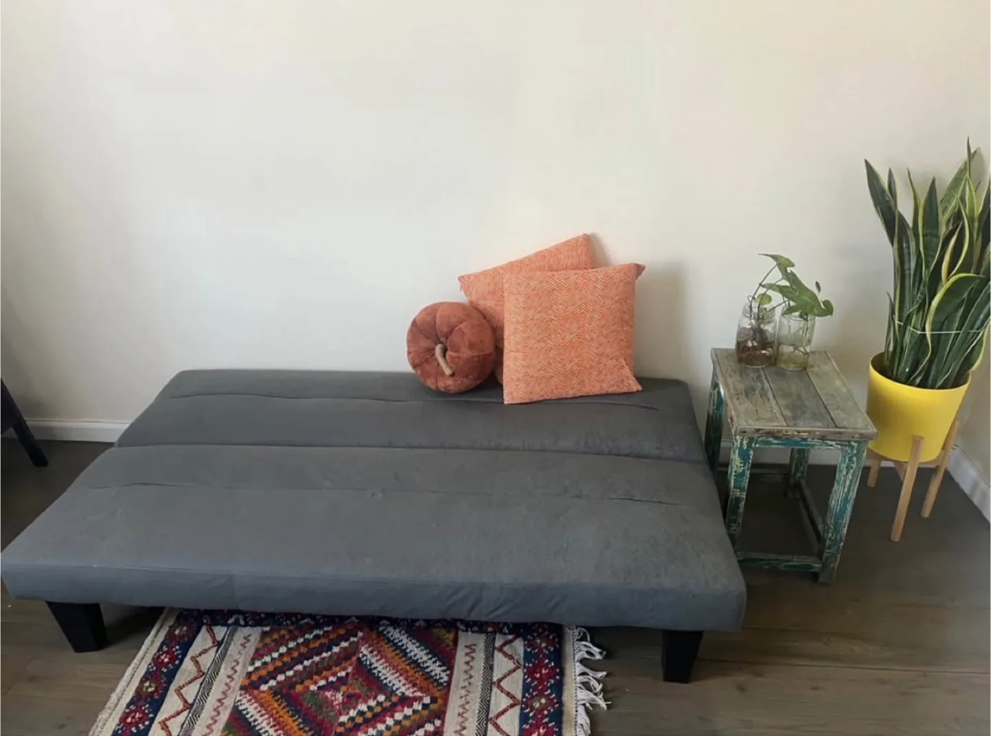 Gray Futon Couch thumbnail
