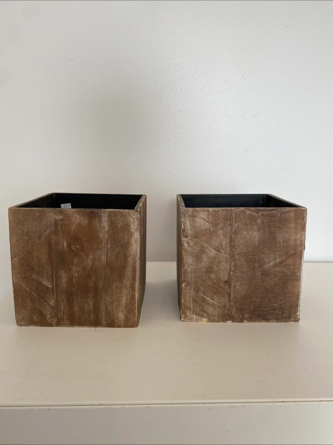 Wood veneer plant pot covers. thumbnail