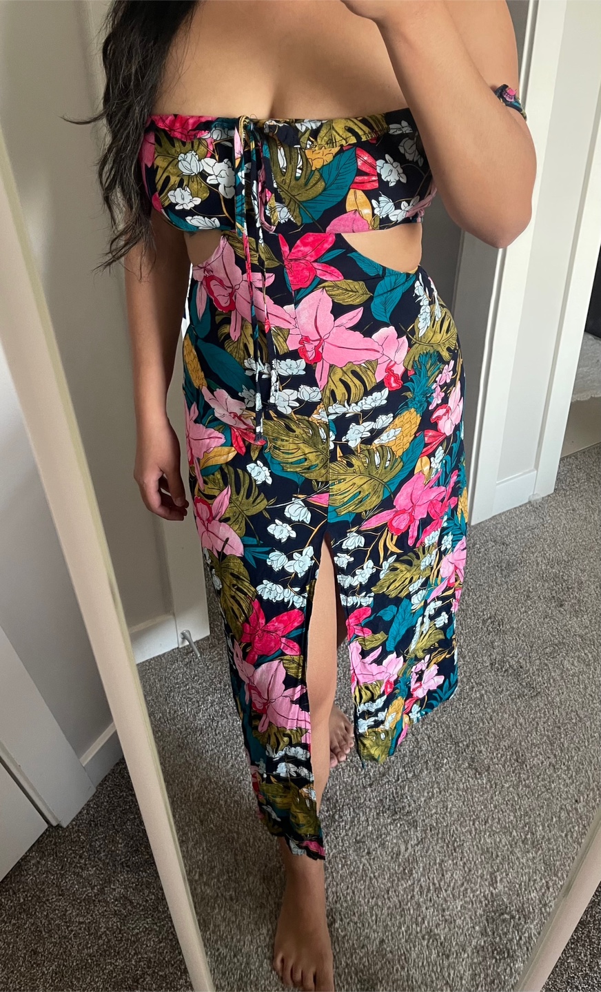 Floral Off-Shoulder Maxi Dress