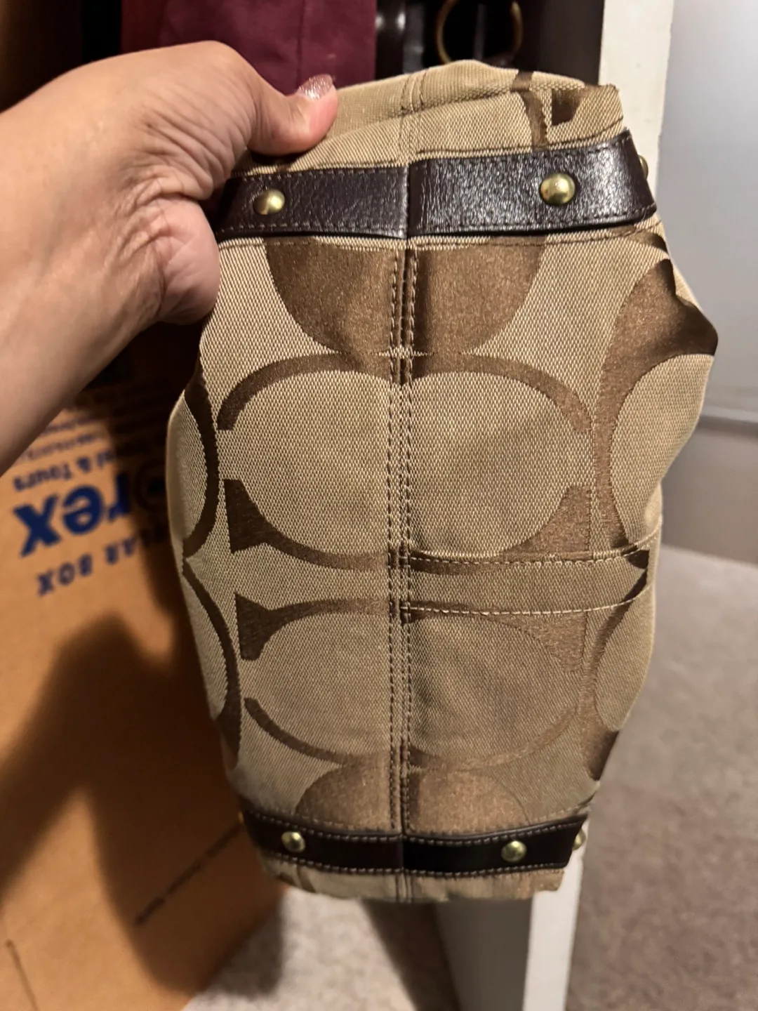 Coach Brown & Beige Hobo Bag image indicator(4)