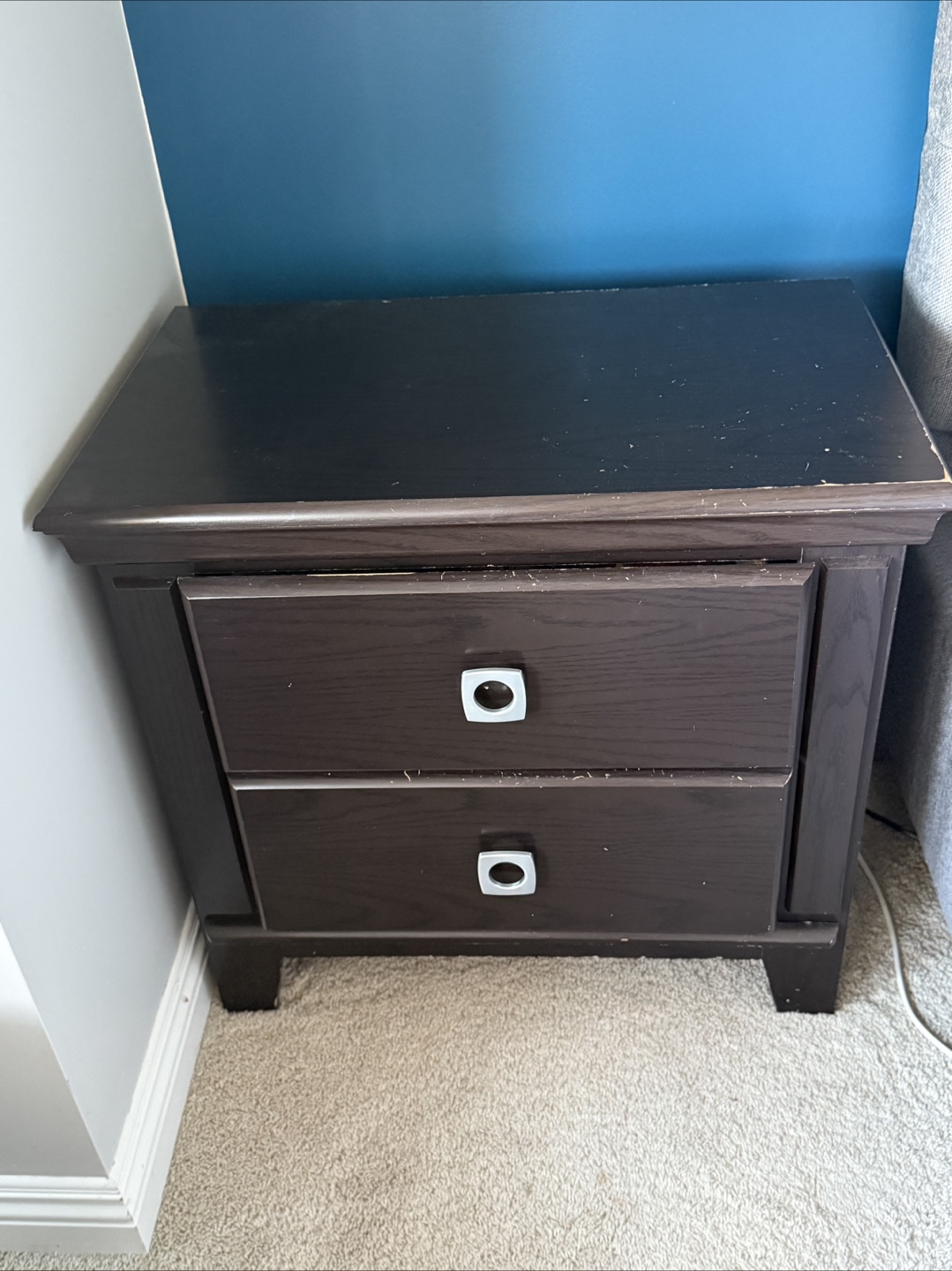 Dark Brown Dresser with Mirror & Nightstand Set - photo 2