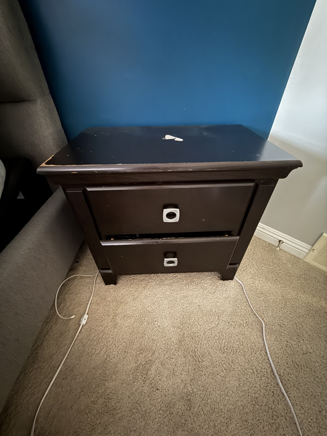 Dark Brown Dresser with Mirror & Nightstand Set - photo 3