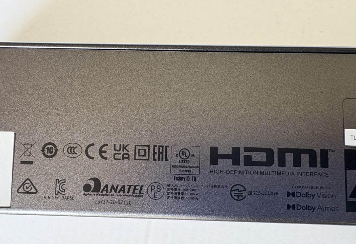 JBL Wireless Multi-channel Soundbar with Remote & Cables - photo 5