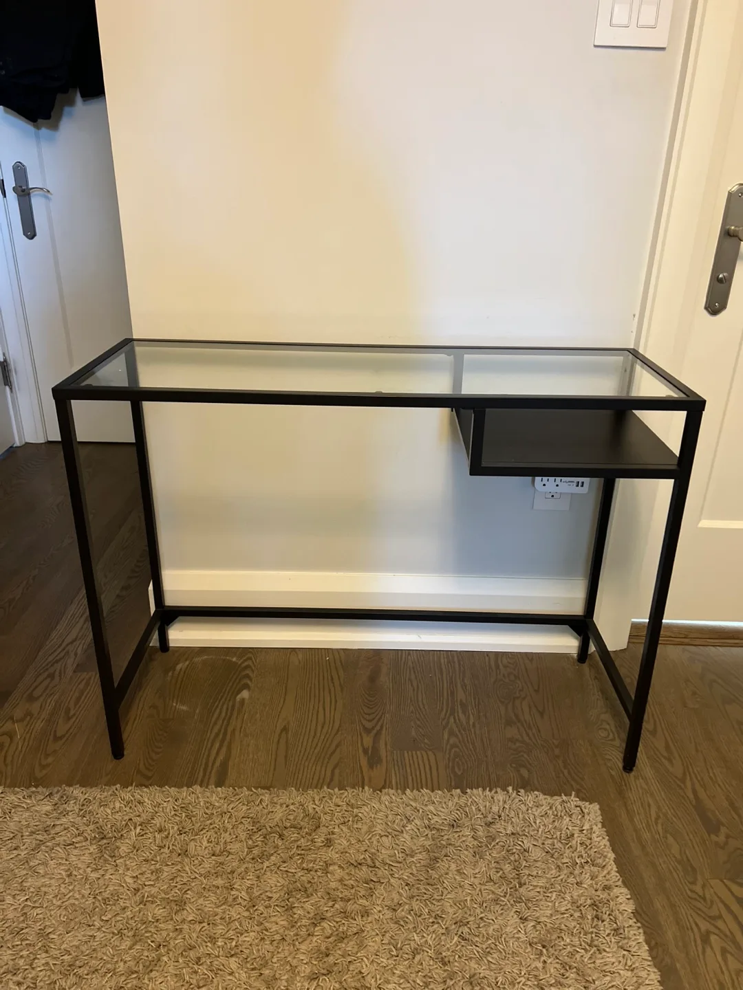Black Metal & Glass Desk thumbnail