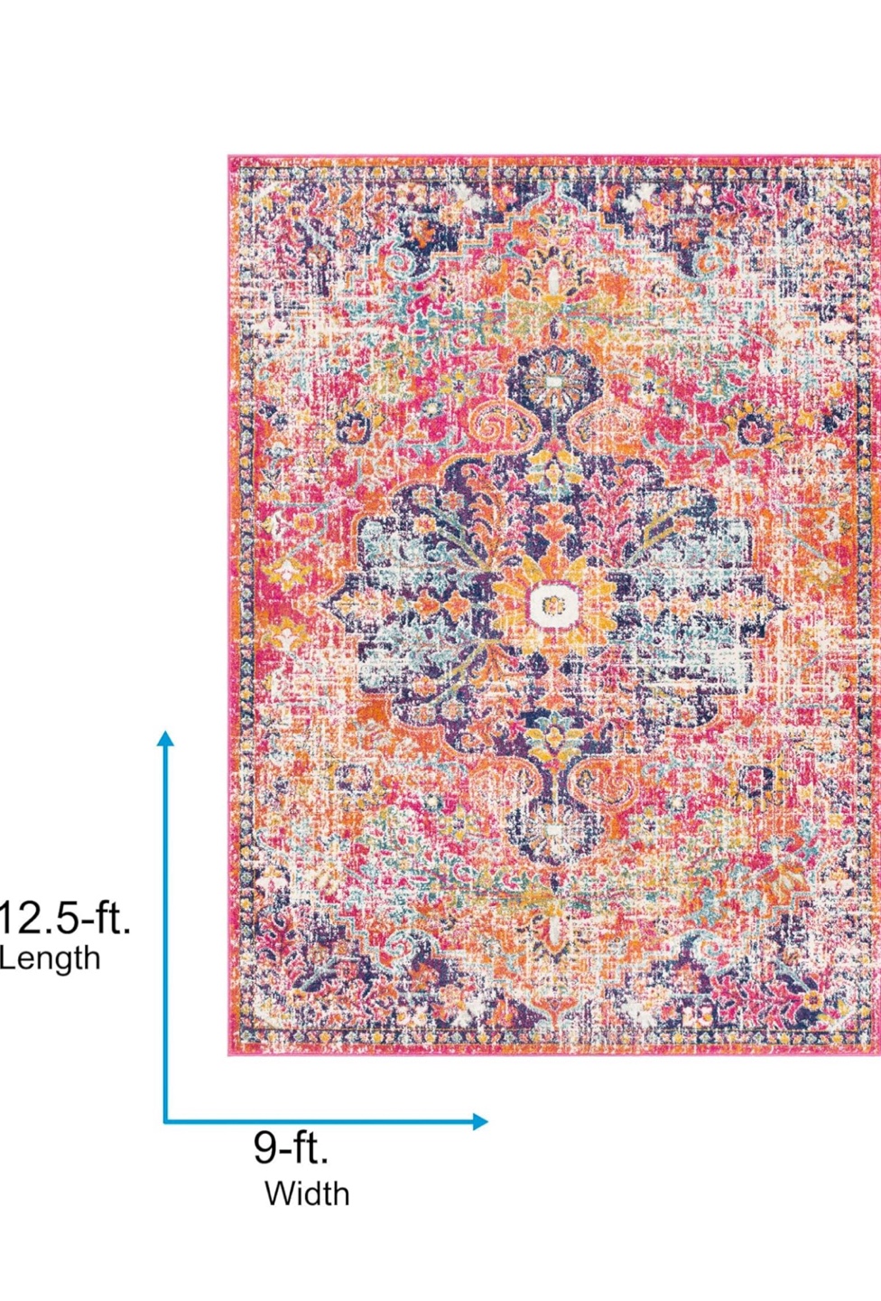 Colorful Area Rug - 9ft x 12.5ft