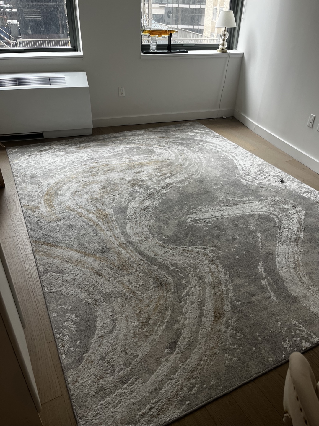 Area Rug - Gray/Beige Swirl Pattern - photo 2