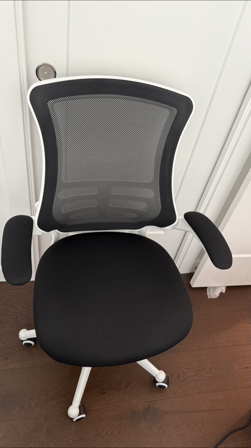 White Desk and Black/White Office Chair - photo 3