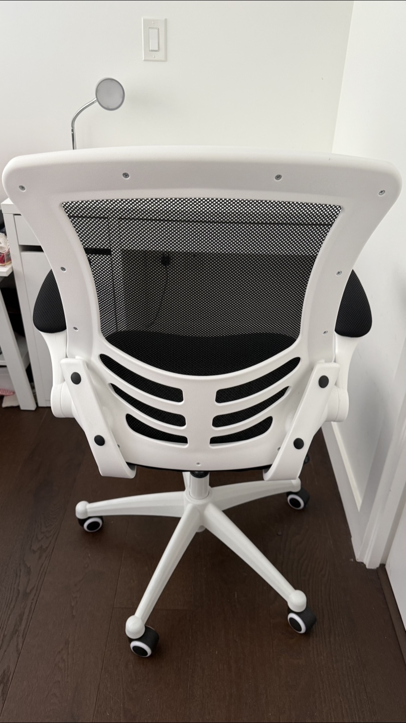 White Desk and Black/White Office Chair - photo 4