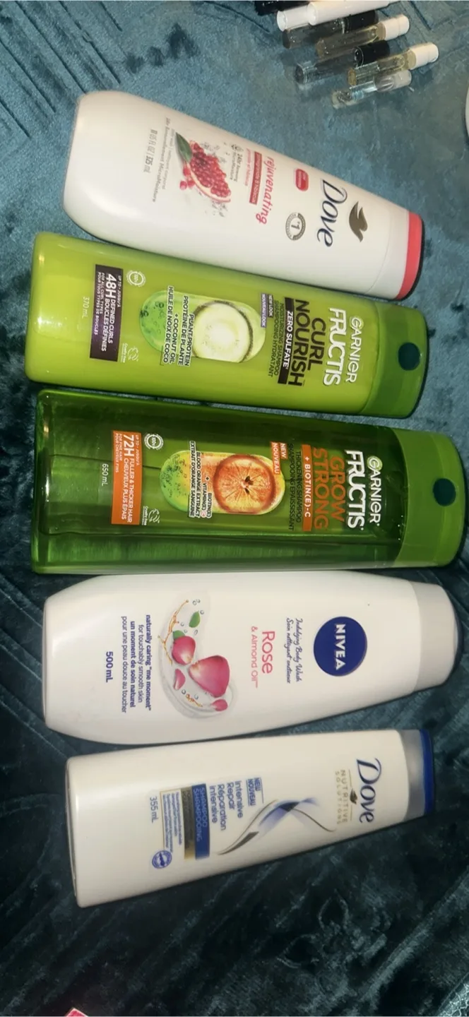 Garnier and Dove shampoos and body washes thumbnail