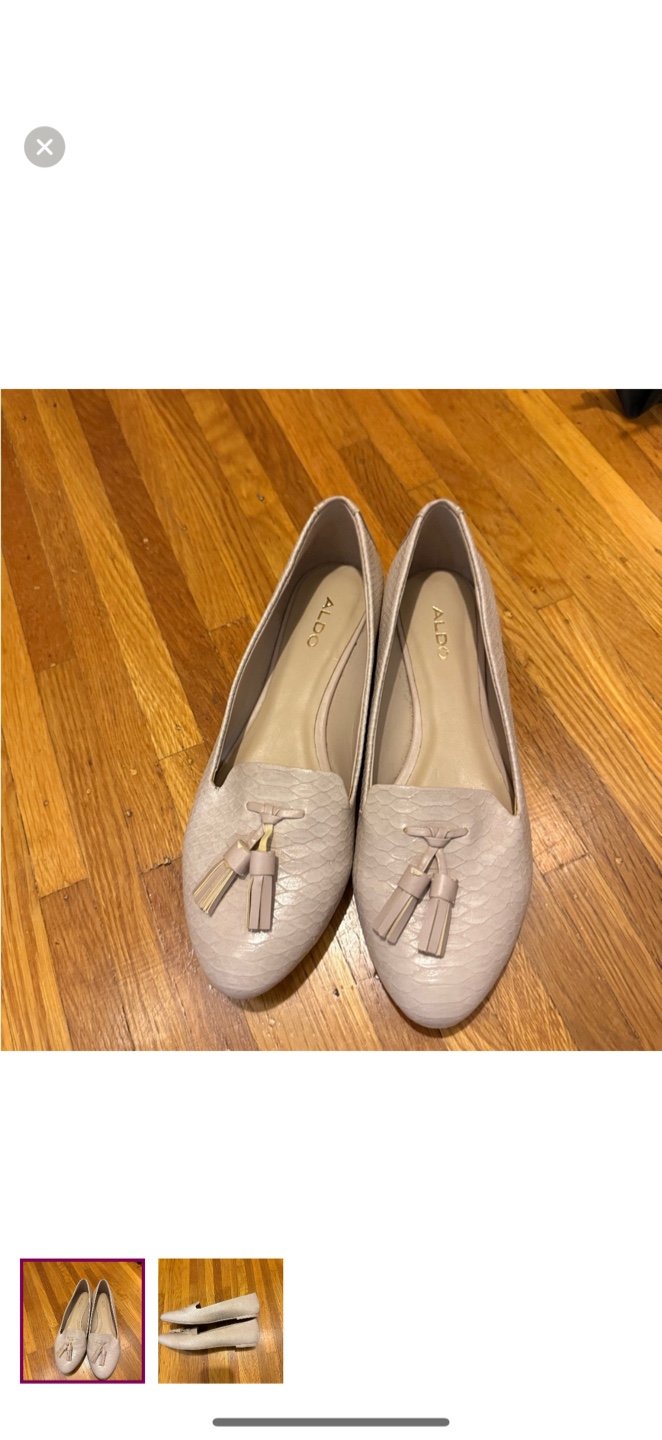 ALDO Off-White Leather Loafers
