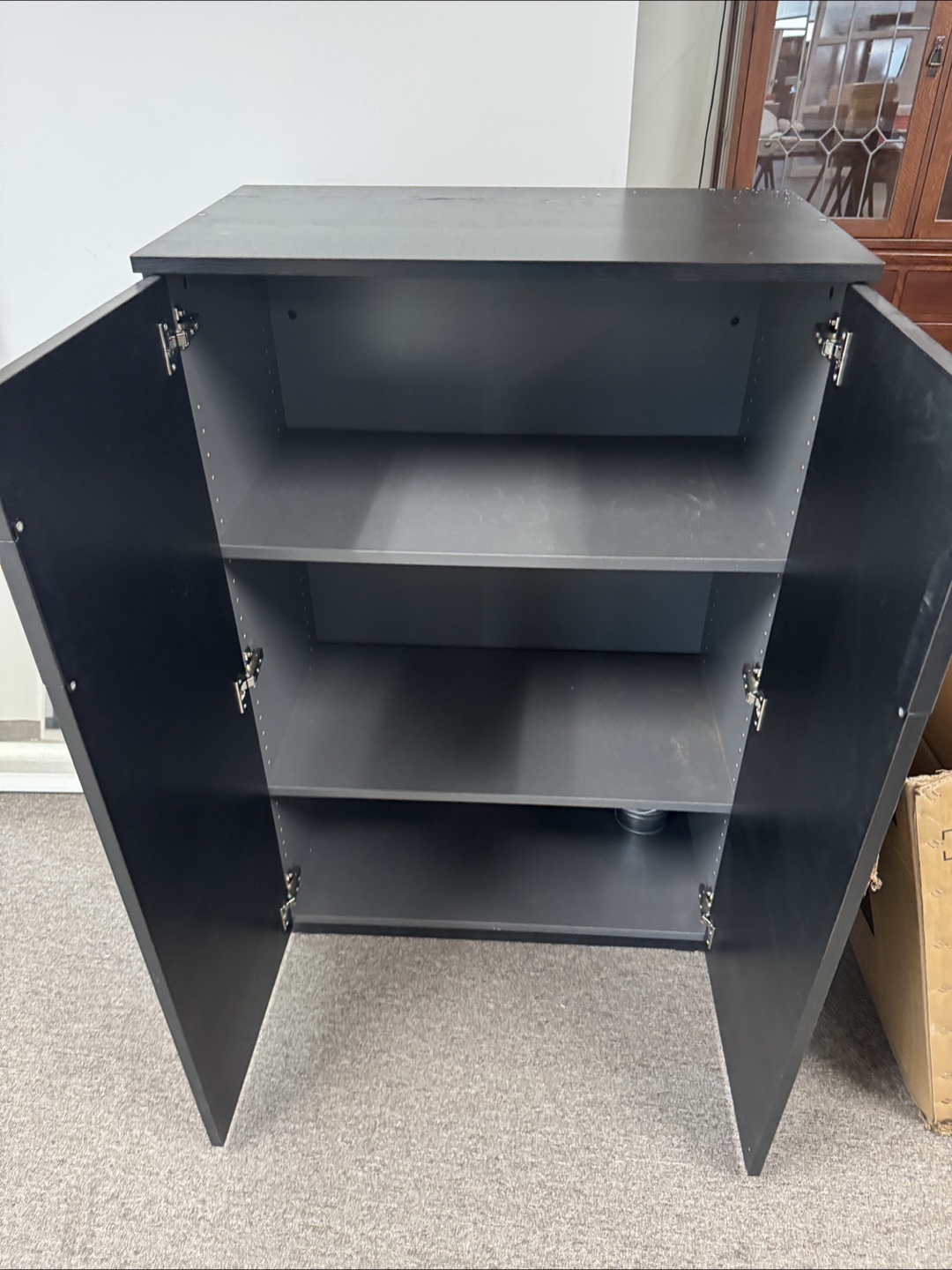 Black Cabinet with Doors