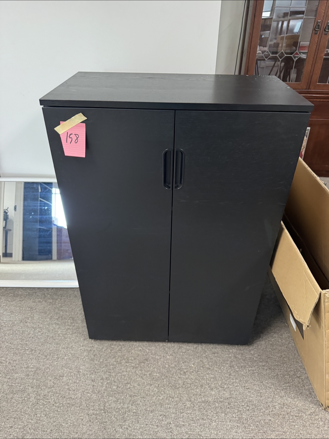 Black Cabinet with Doors - photo 2