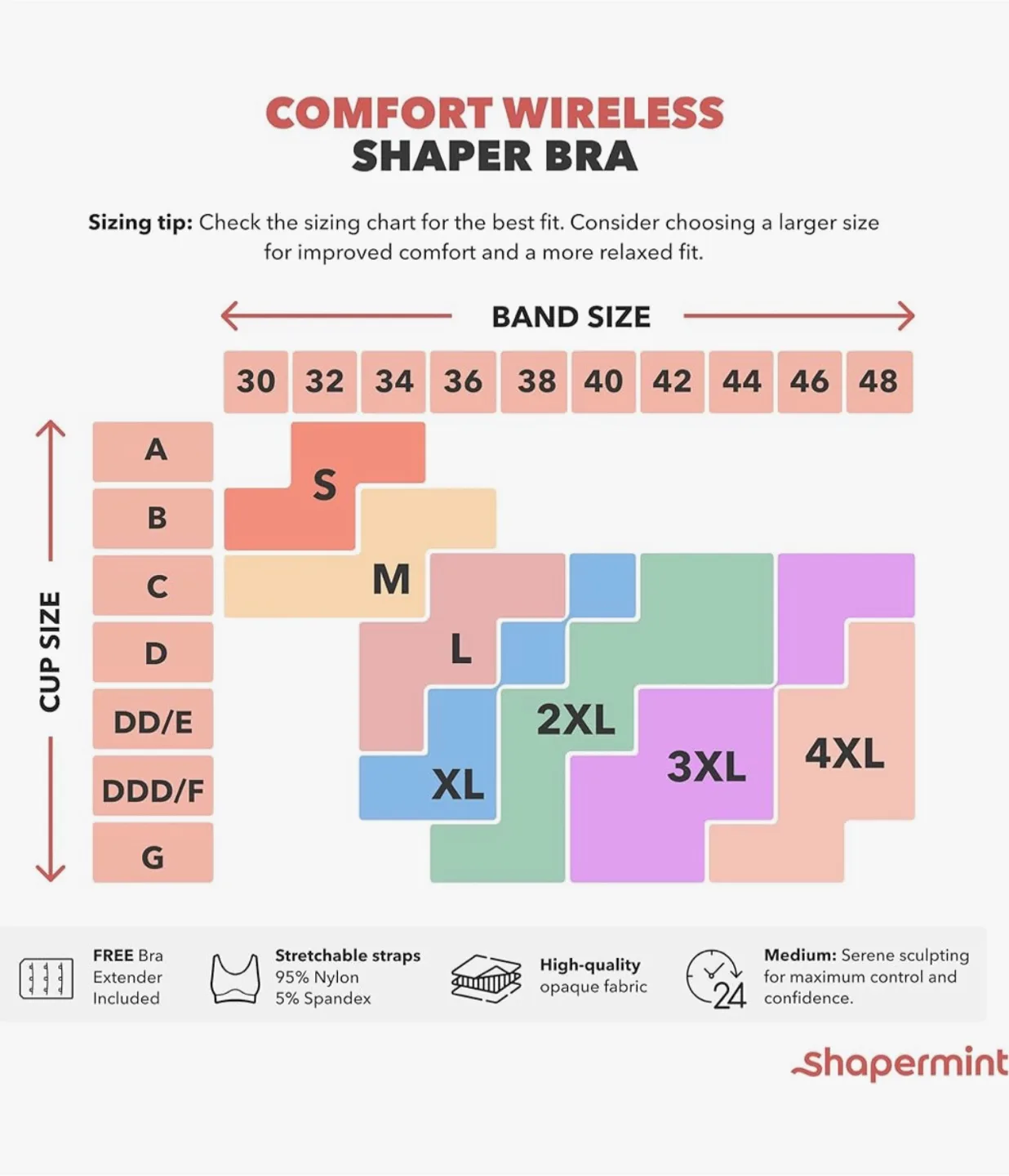 Truekind Wireless  Shaping Bra - 2XL image indicator(4)