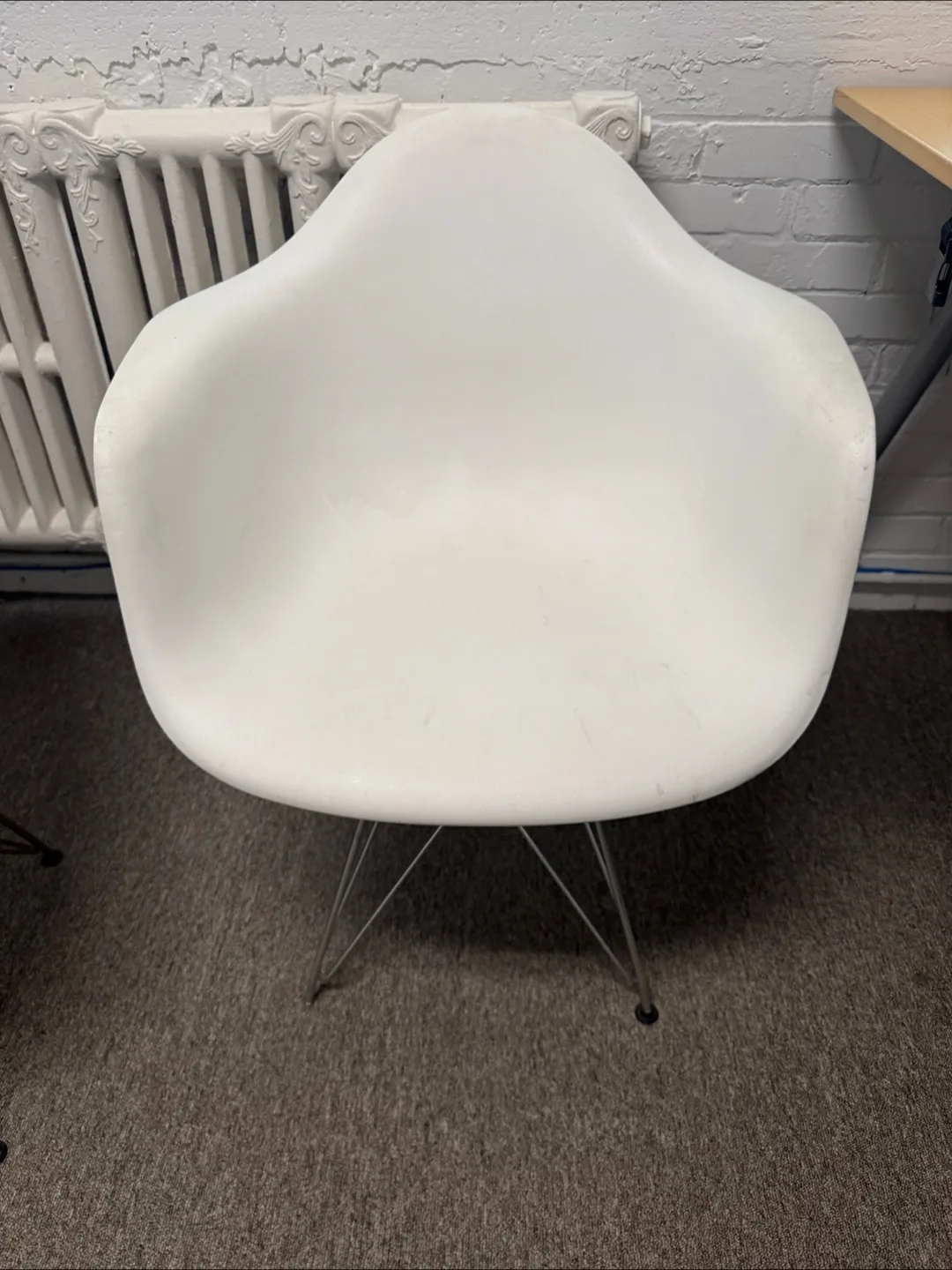 White Plastic Shell Chair thumbnail