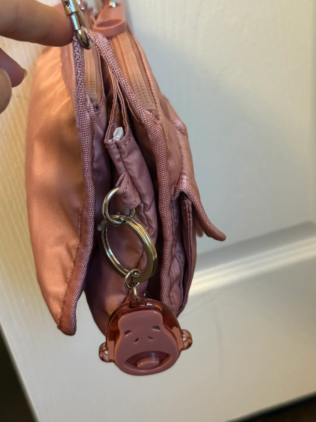 Kipling NEW satin Blush  Pink Crossbody Bag image indicator(6)