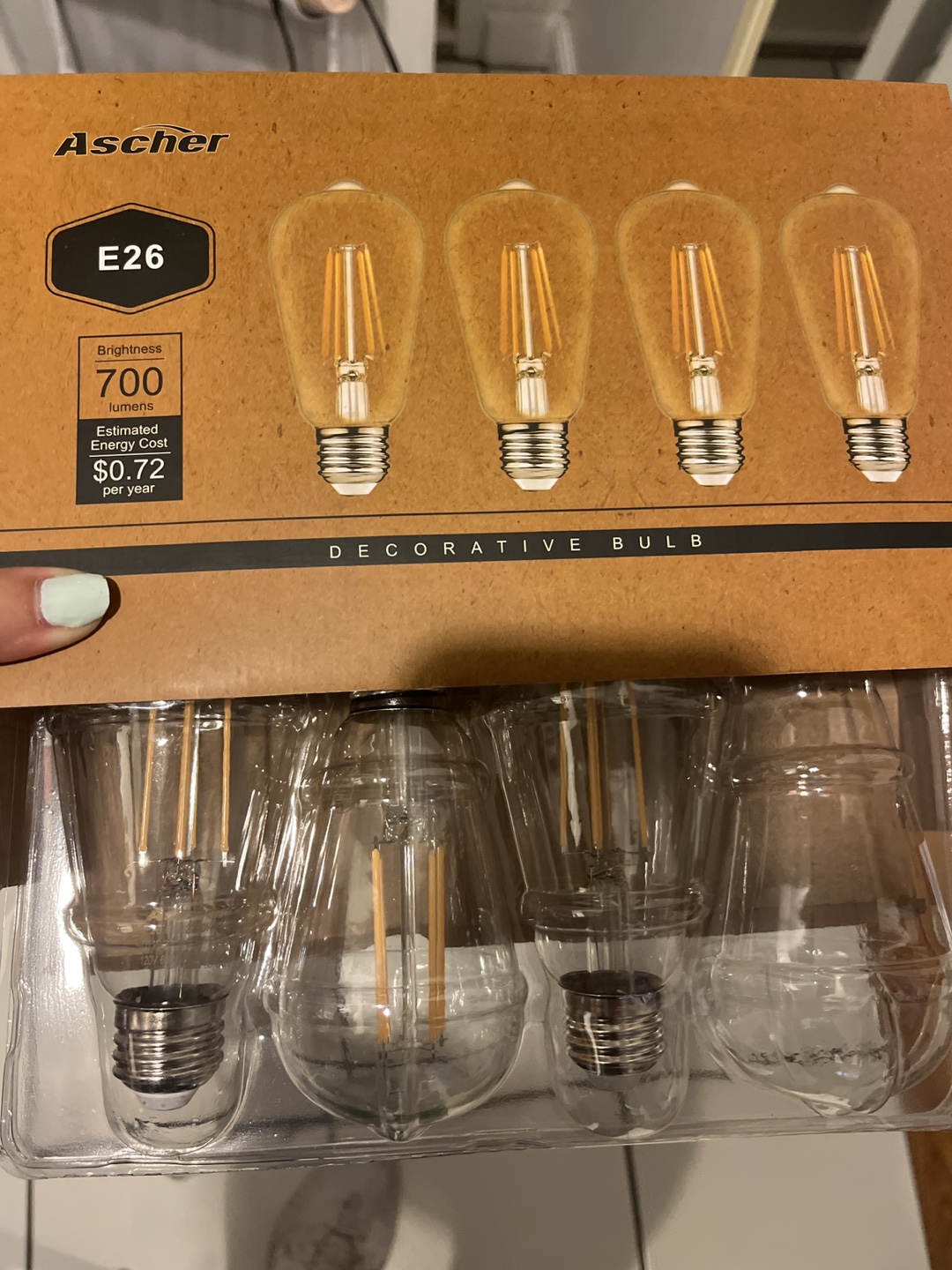 Ascher E26 Decorative Bulb - New in Box