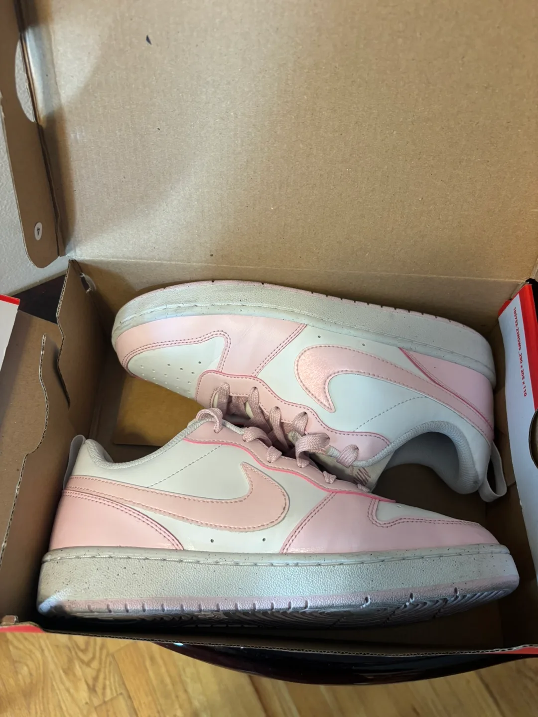 Like Brand new worn once white and baby pink size 7Y thumbnail