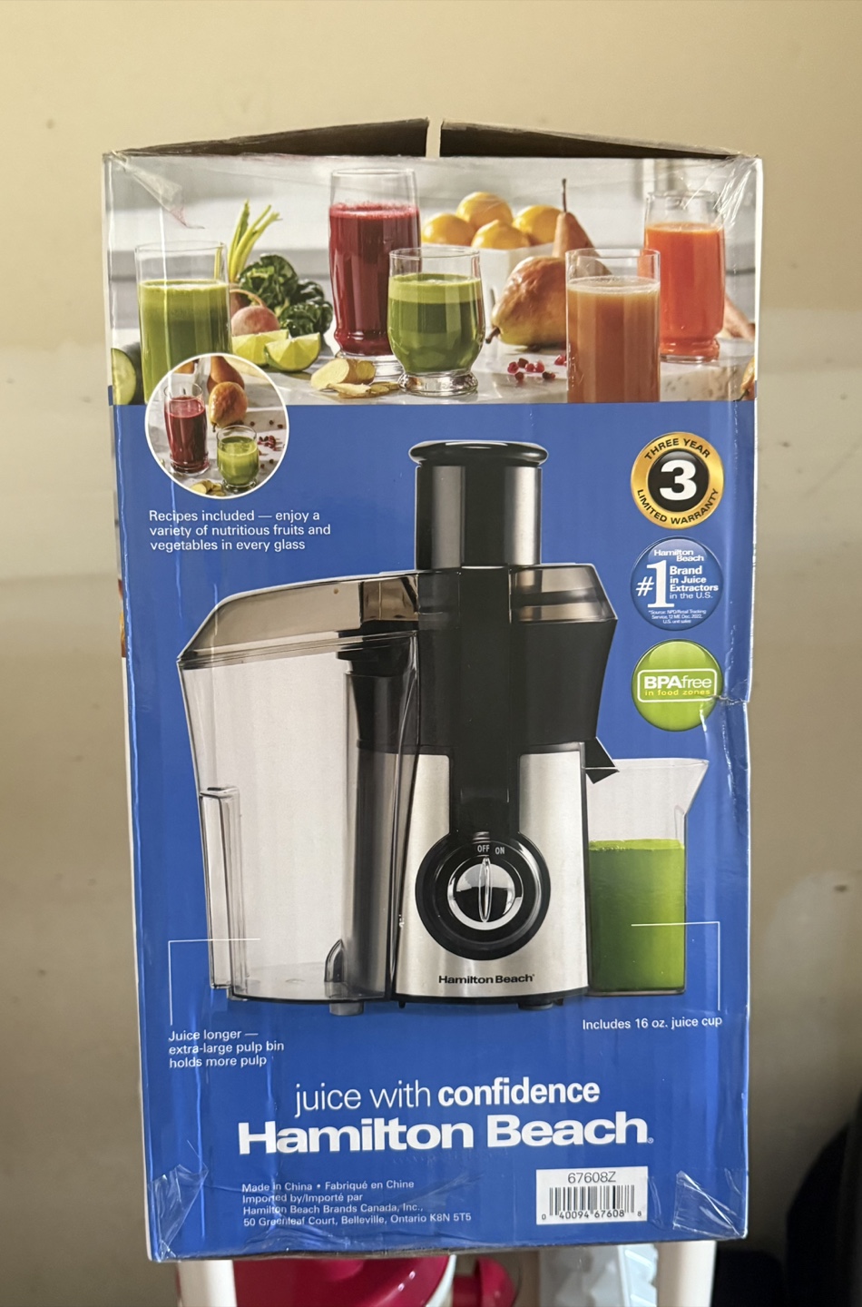 Hamilton Beach Big Mouth Pro 800W Juice Extractor - New - photo 2