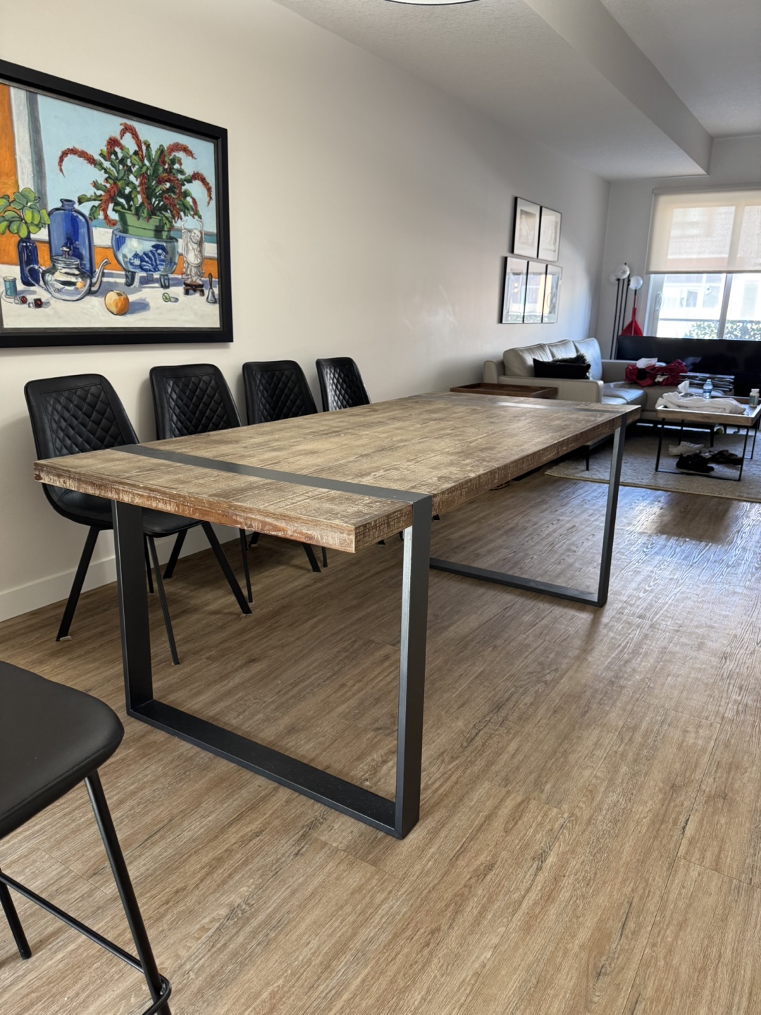 Dining Table with Metal Legs
