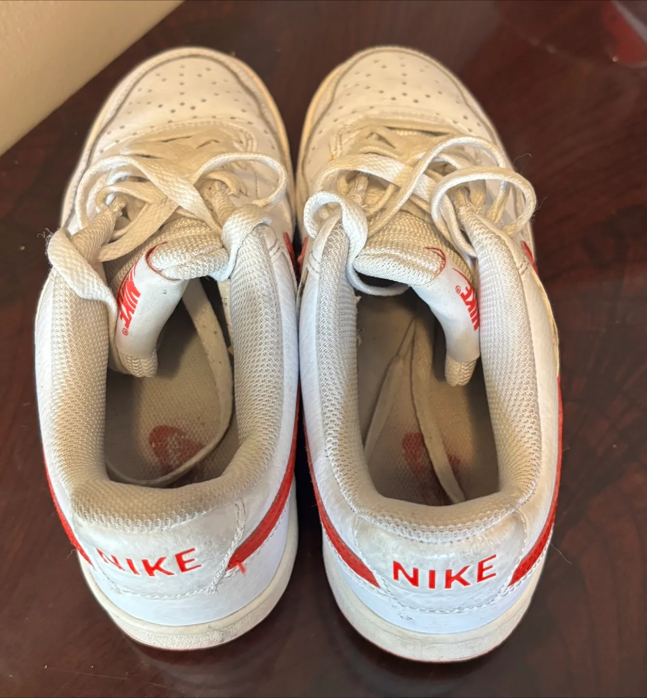 Nike size 7.5 white and red image indicator(6)