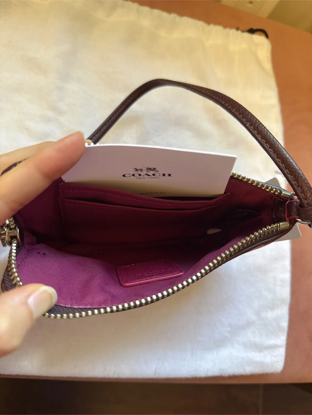 Coach  leather Floral Wristlet - NEW! image indicator(4)