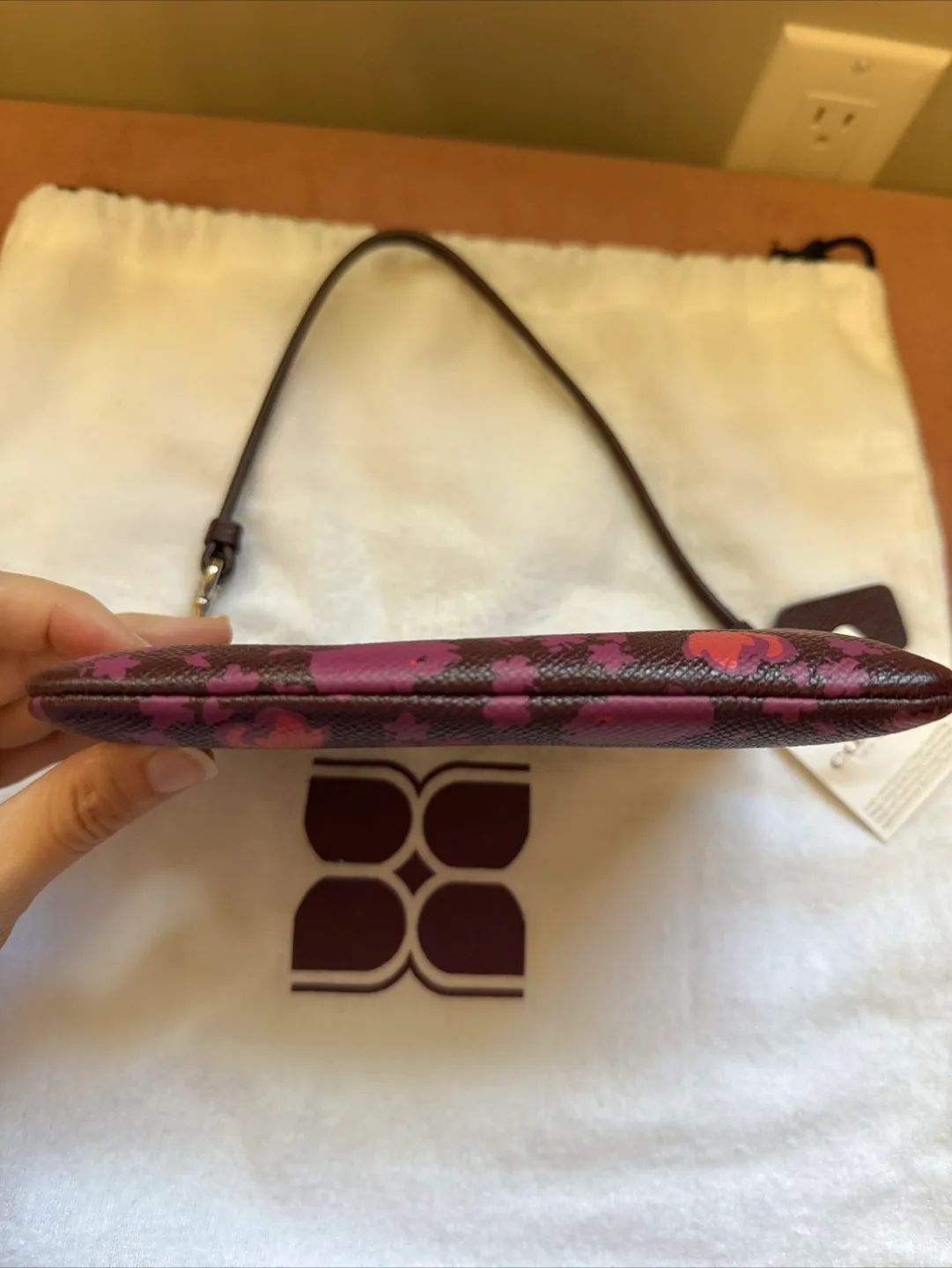 Coach  leather Floral Wristlet - NEW! image indicator(3)