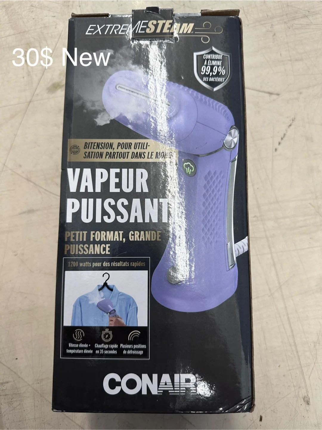 New Conair Extreme Steam Handheld Steamer thumbnail