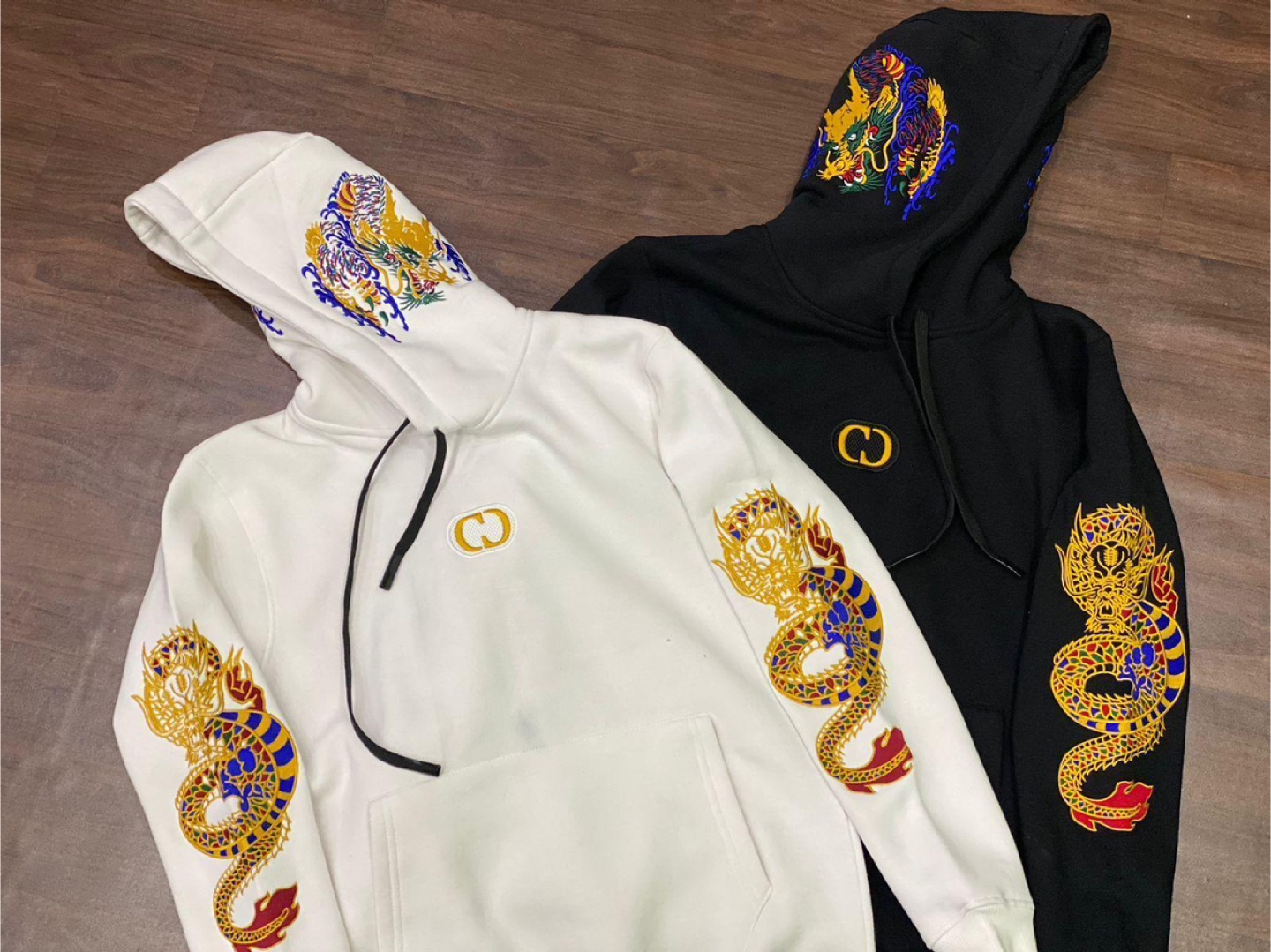 Designer Dragon Embroidered Hoodies