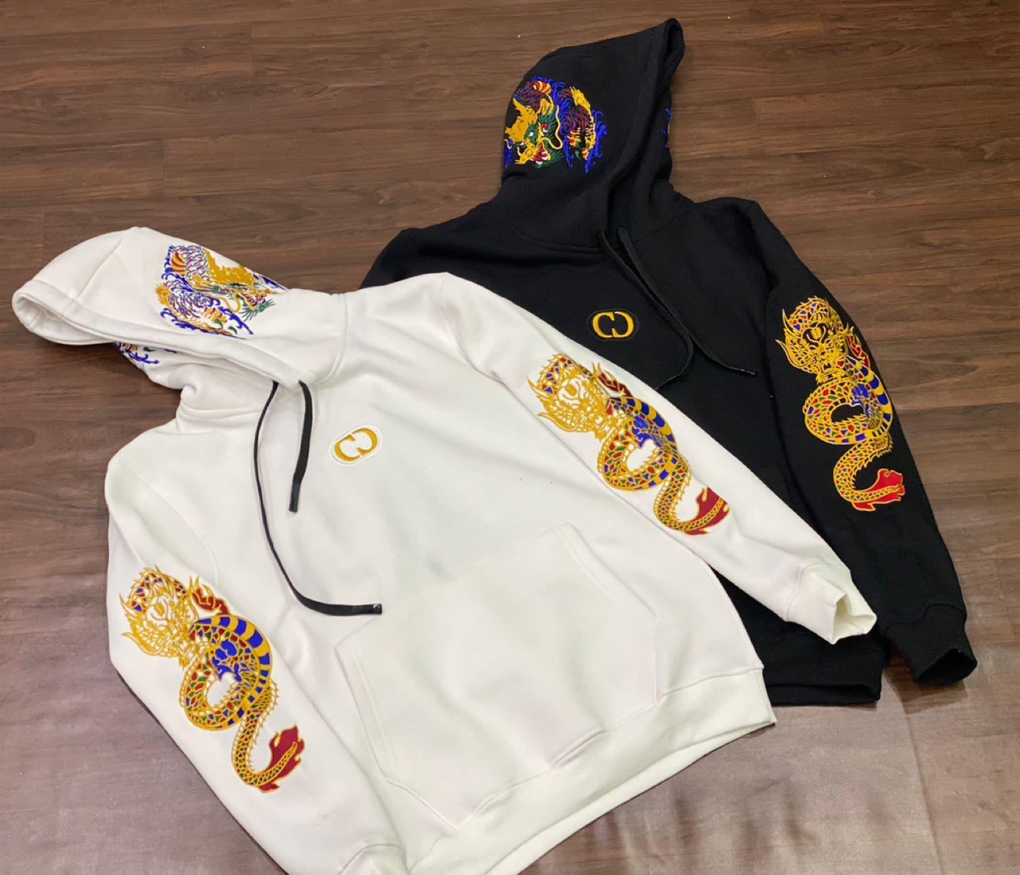 Designer Dragon Embroidered Hoodies - photo 2