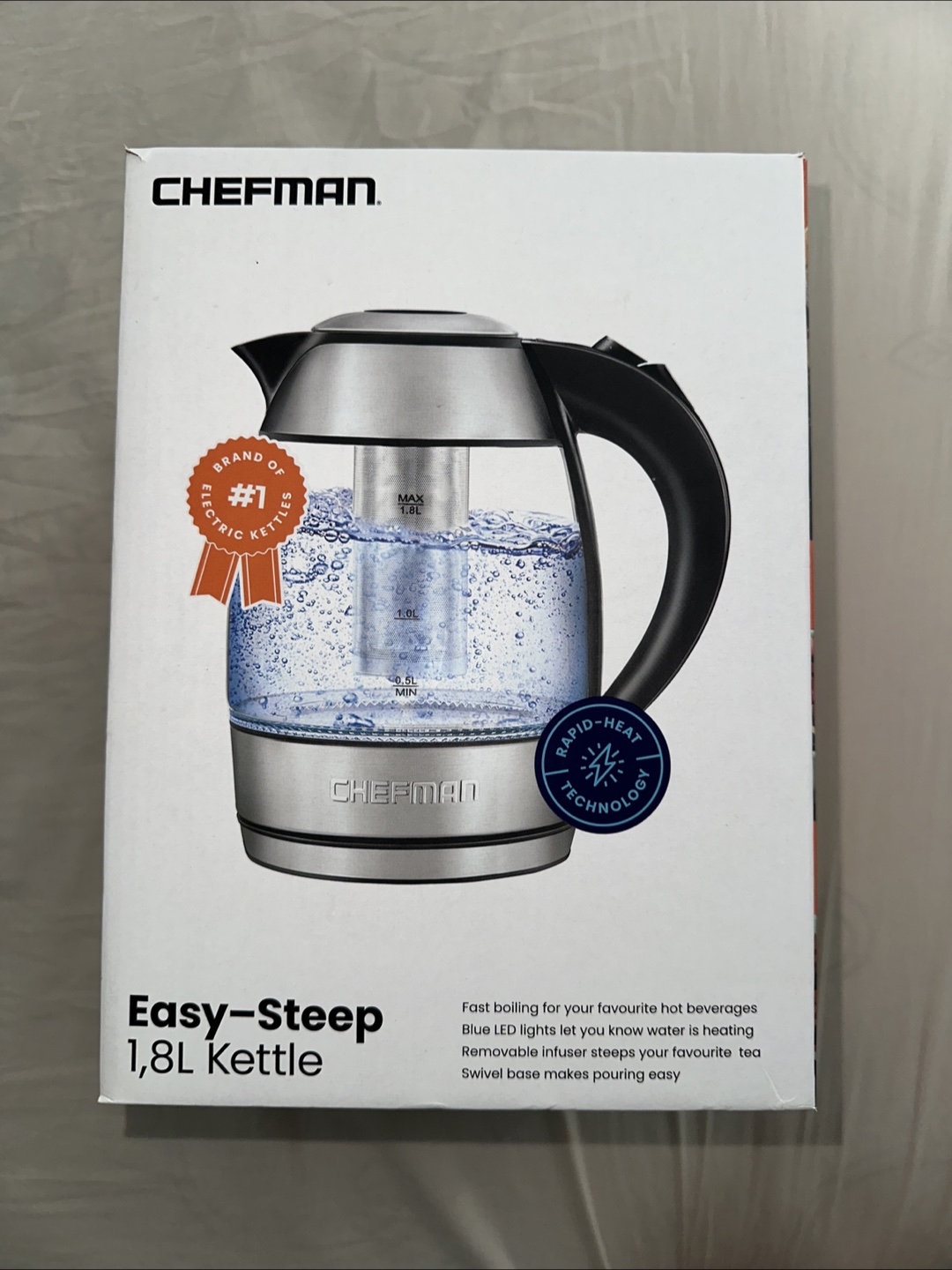 CHEFMAN Electric Kettle/ Tea Maker (1.8L)