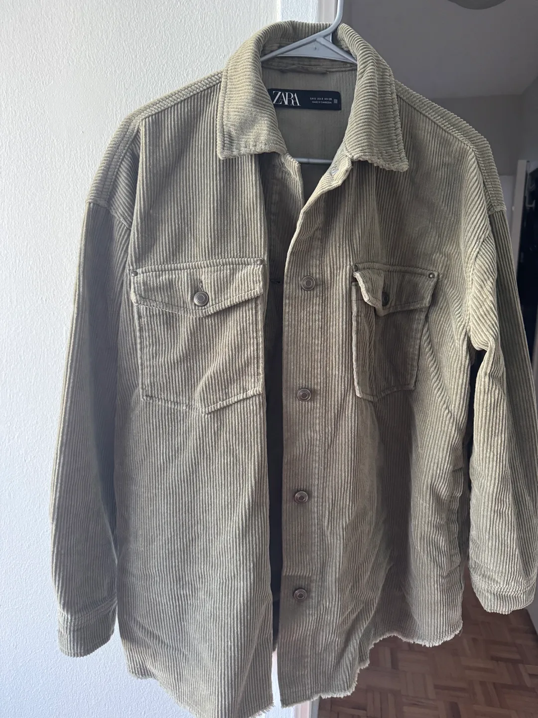 Zara Corduroy Shirt Jacket - Size S thumbnail