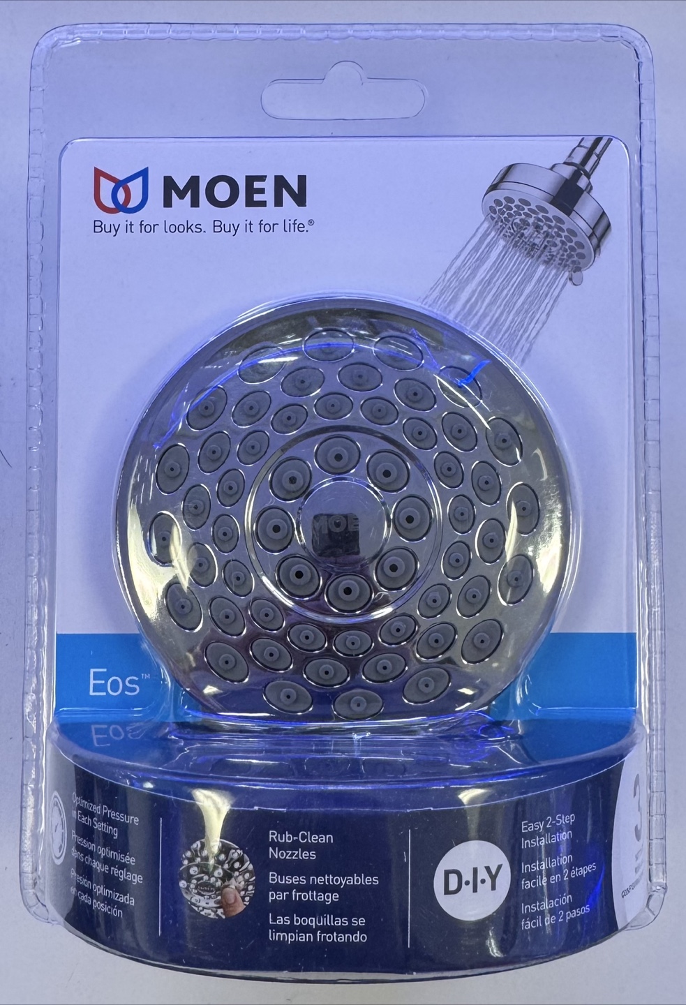 New Moen Eos Showerhead - 3 Settings