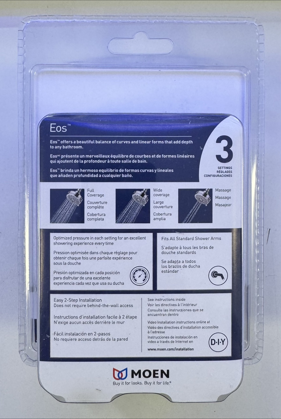 New Moen Eos Showerhead - 3 Settings - photo 2