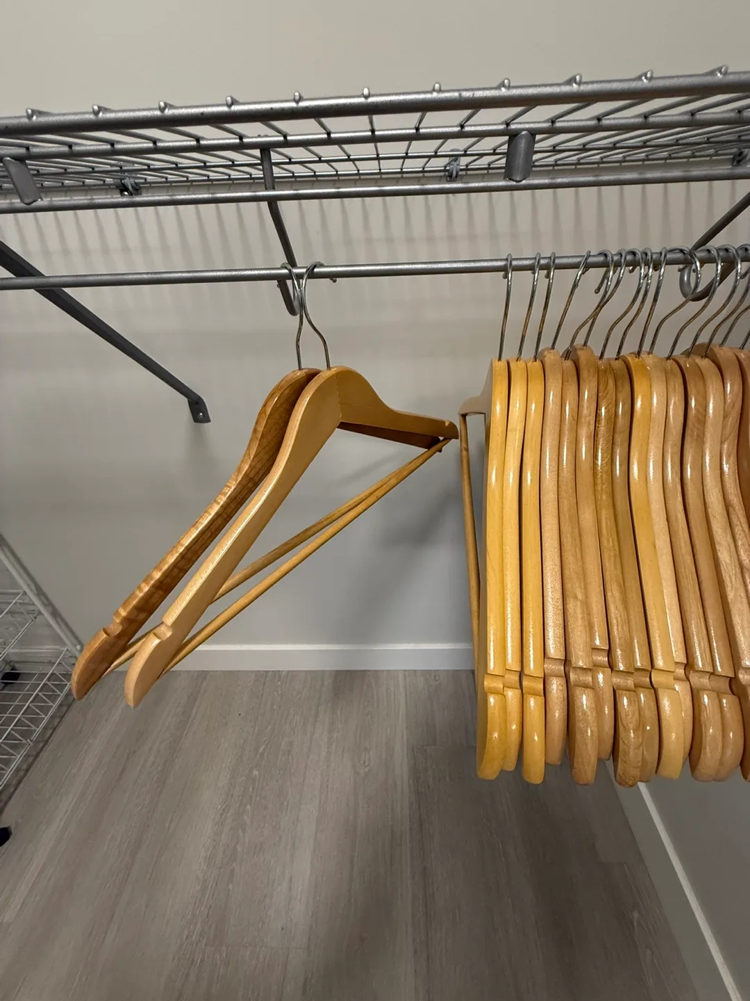 Wooden Clothes Hangers - Brown and Natural thumbnail