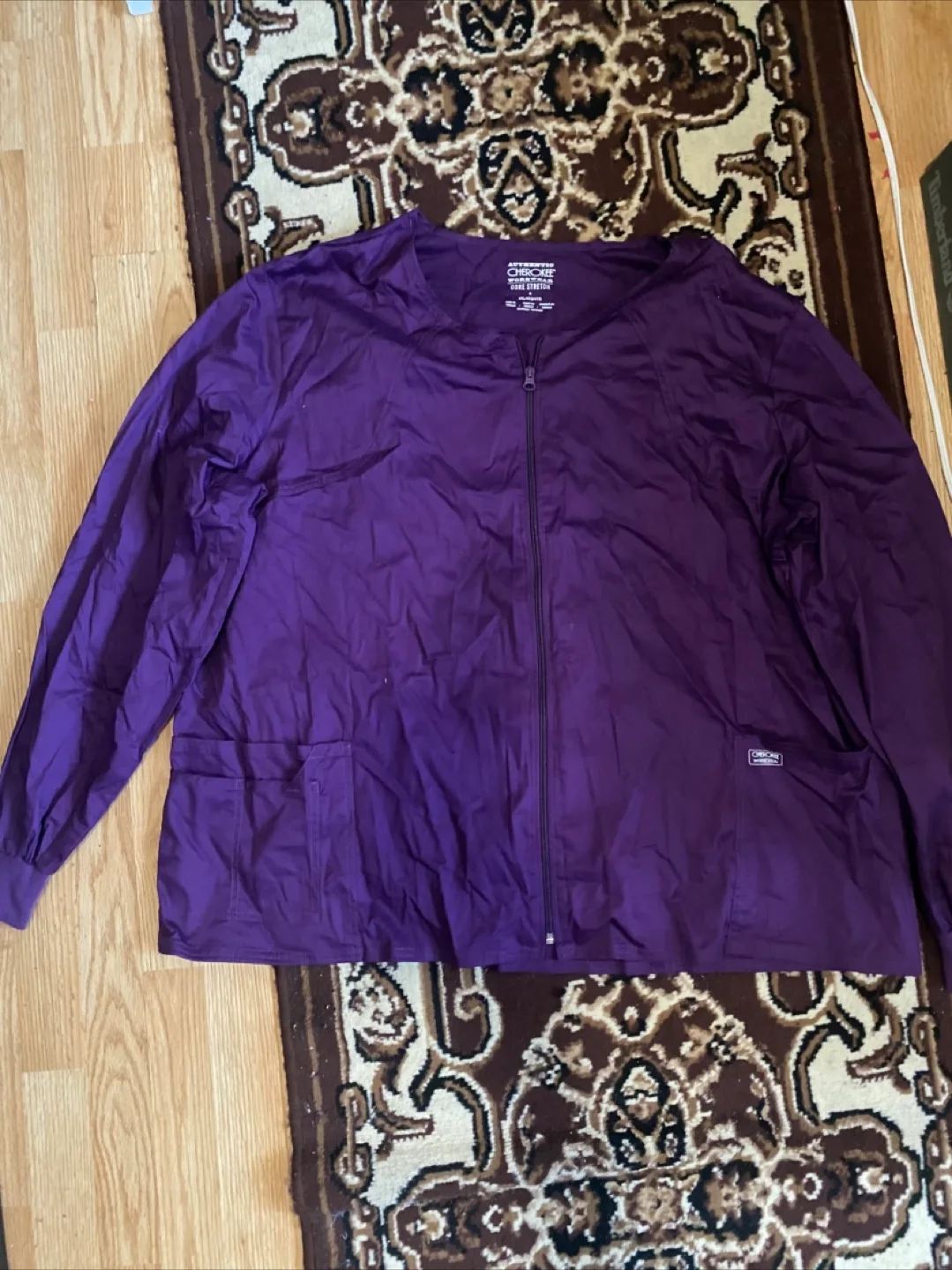 Cherokee Workwear Core Stretch 4XL Scrub Jacket - Purple thumbnail