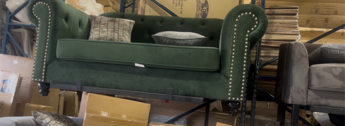 Green Loveseat Sofa - photo 3