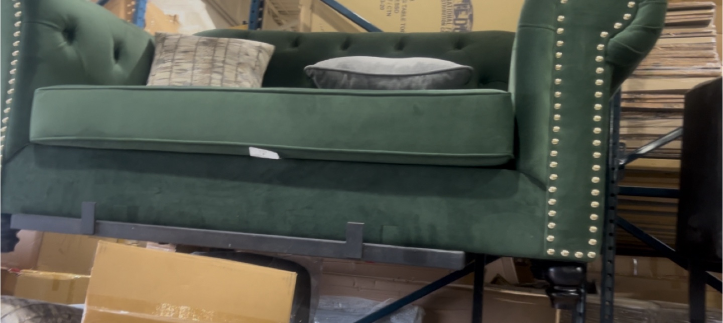 Green Loveseat Sofa - photo 2