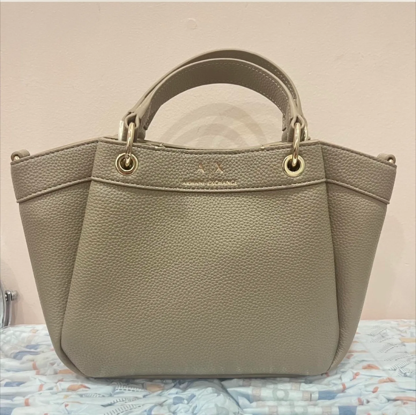 Armani Exchange Beige Tote Bag thumbnail
