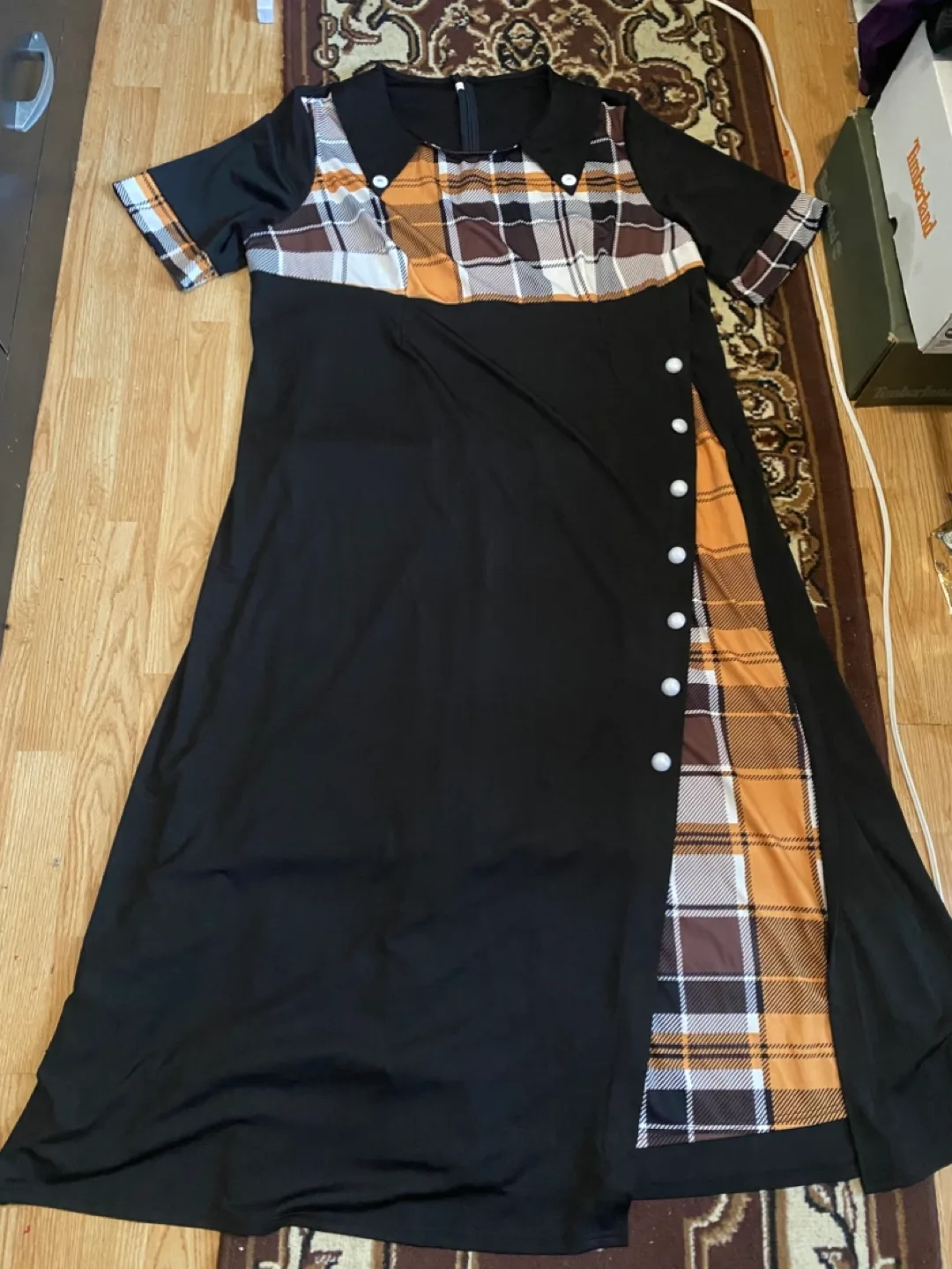 Black Plaid Dress - Size 3X thumbnail