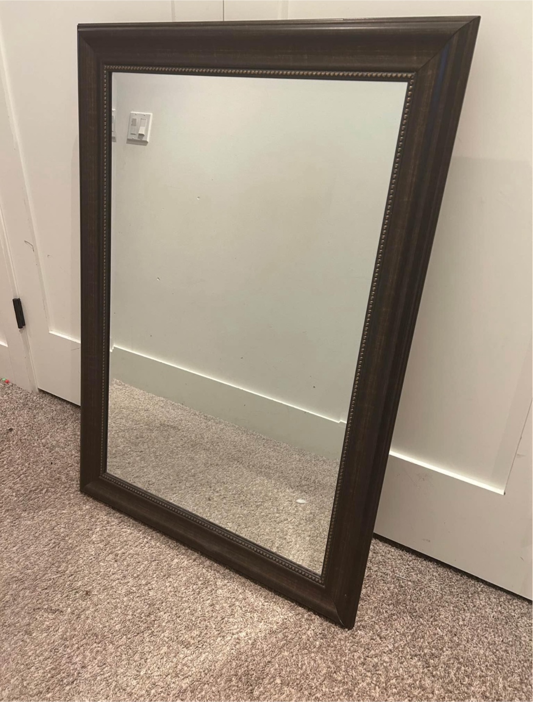 Framed Wall Mirror - Brown - photo 2