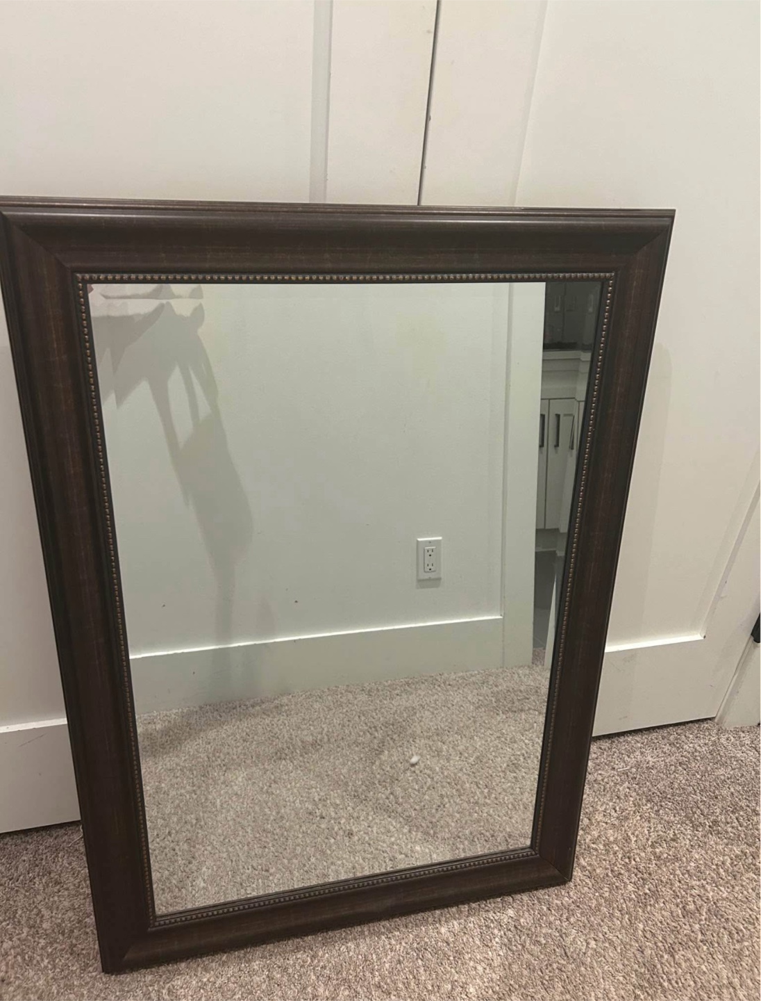 Framed Wall Mirror - Brown