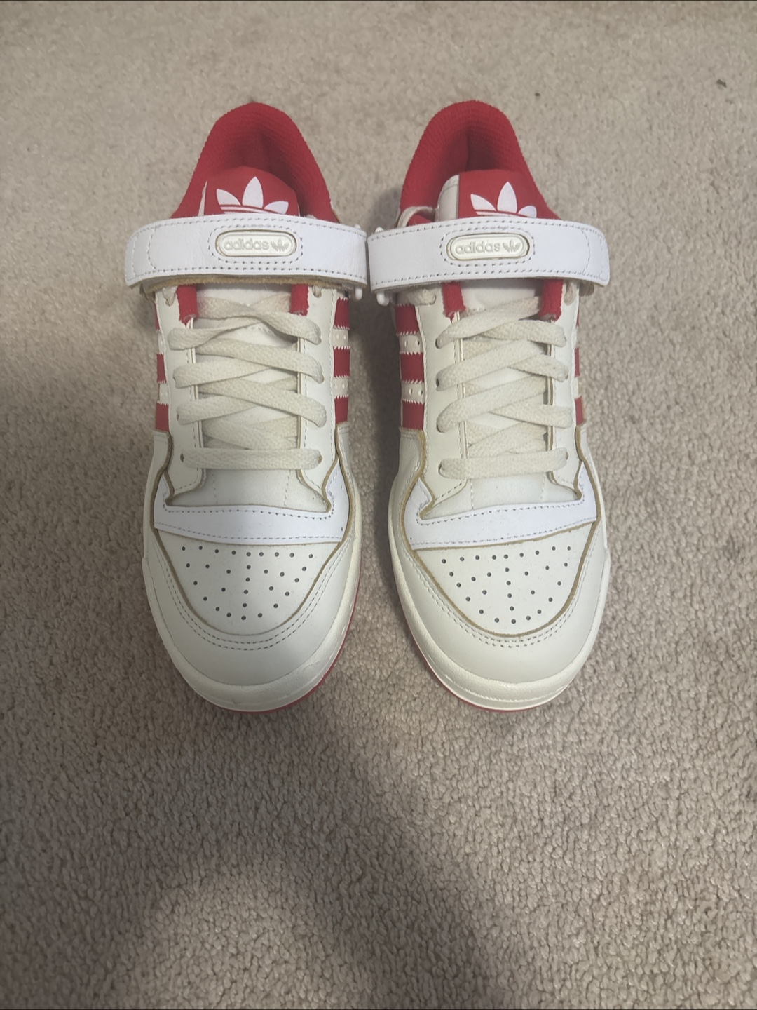 red and white adidas forum lows - photo 2