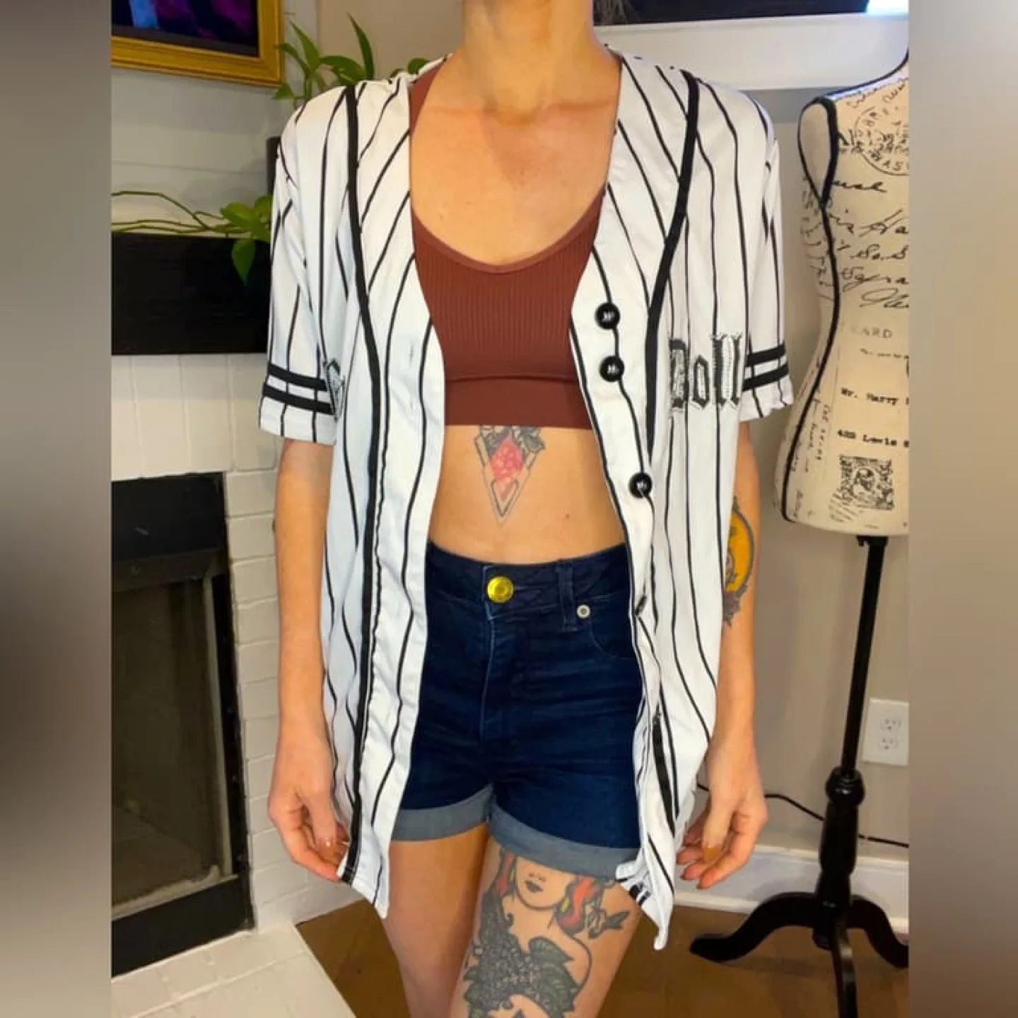 Baby Doll Striped Baseball Jersey thumbnail