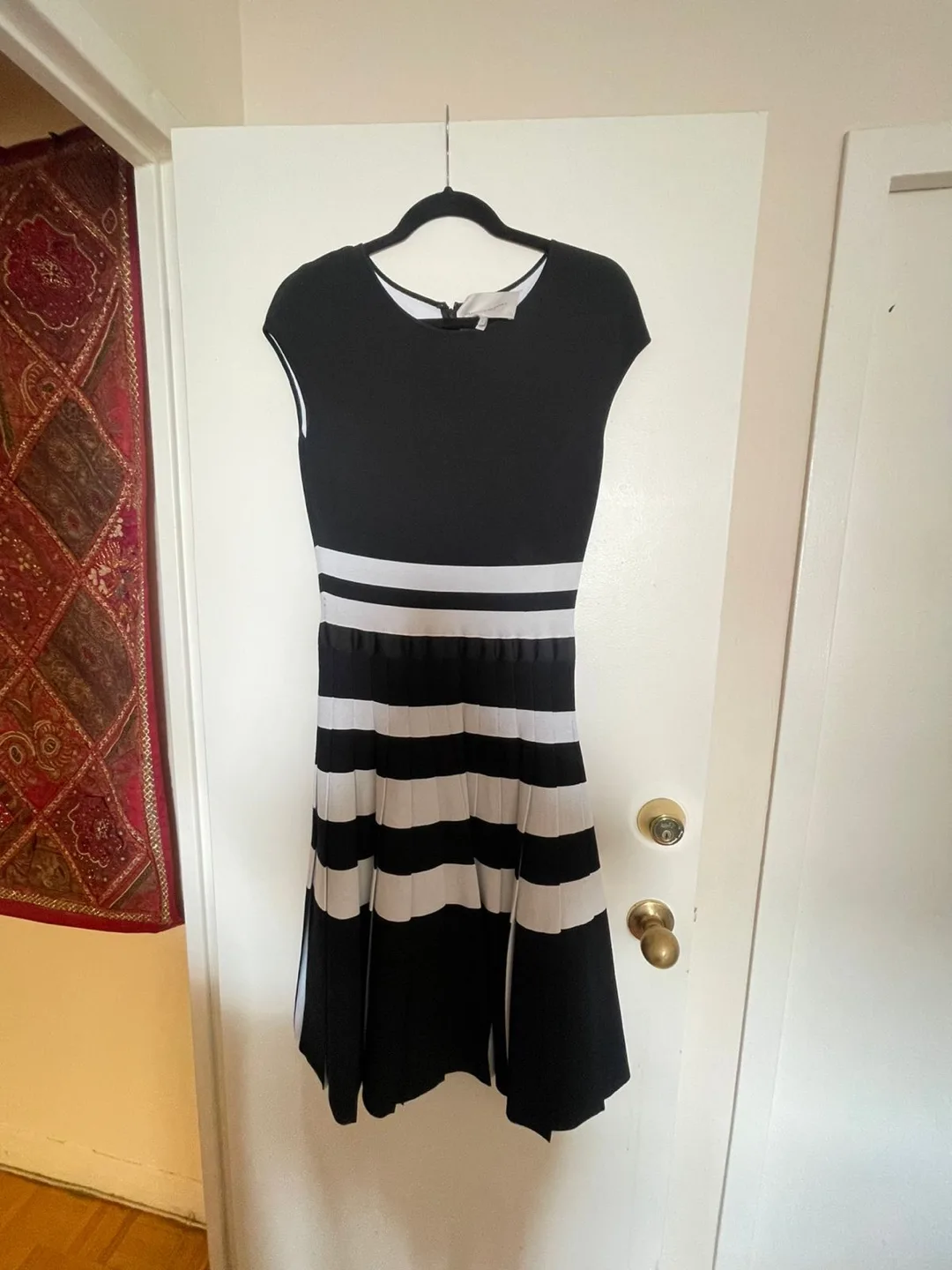 Carolina Herrera Black & White Dress - Size L thumbnail