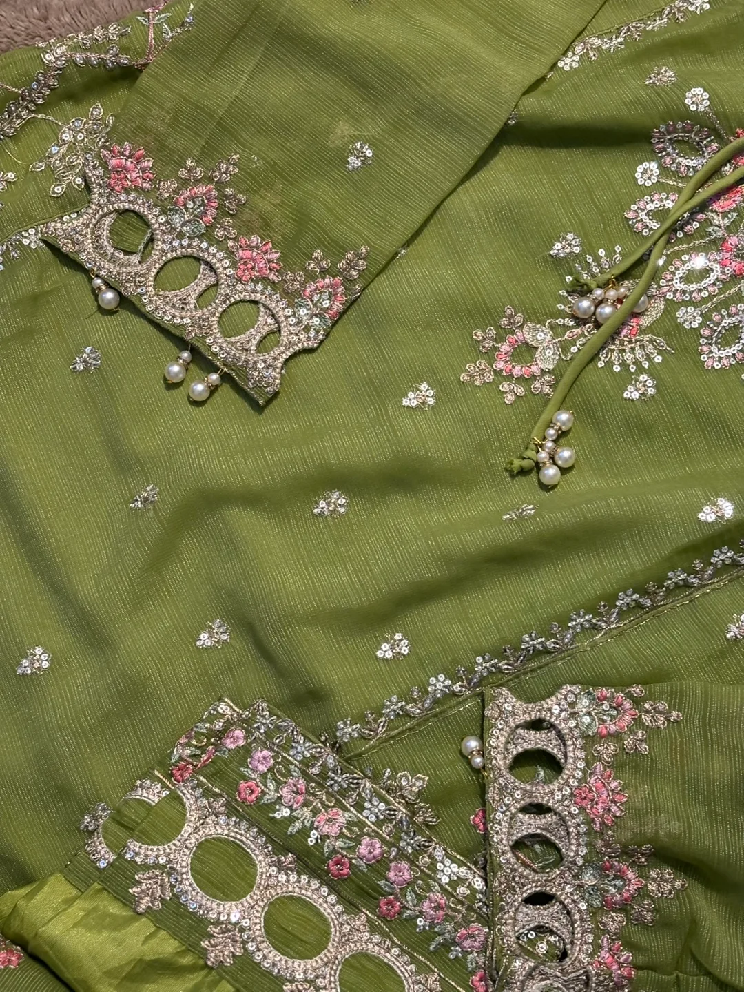 Green Embroidered Salwar Kameez image indicator(2)