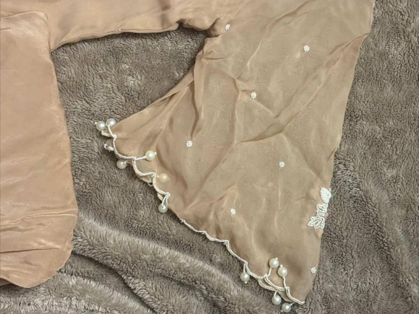 Beige Embellished Salwar Kameez image indicator(4)